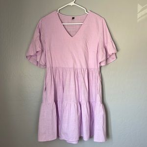 Mini Ruffle Dress with POCKETS